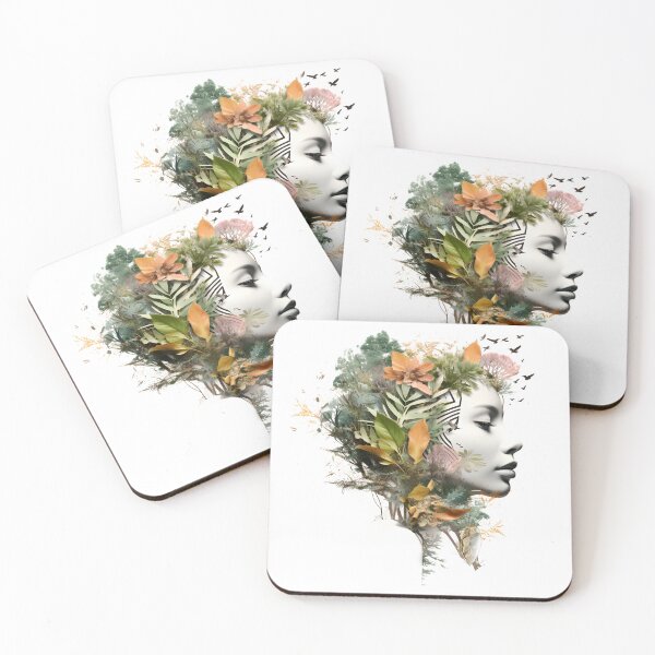 Item preview, Nature girl with leaves designed and sold by naatala.