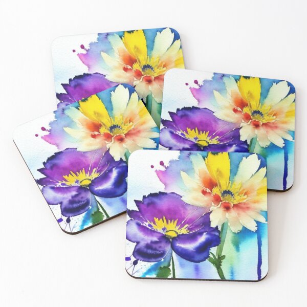 Item preview,  Wild flower pansy watercolour ink painting  designed and sold by Heart2Heart-Art.