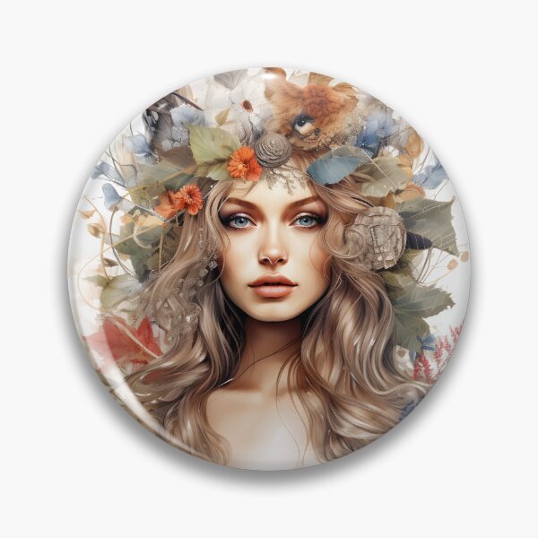 Item preview, Nature women with leaves and flowers designed and sold by naatala.