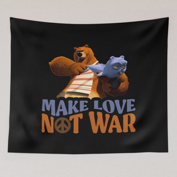 Item preview, Grizzy and lemmings make love not war 	 designed and sold by RoughSwallow.