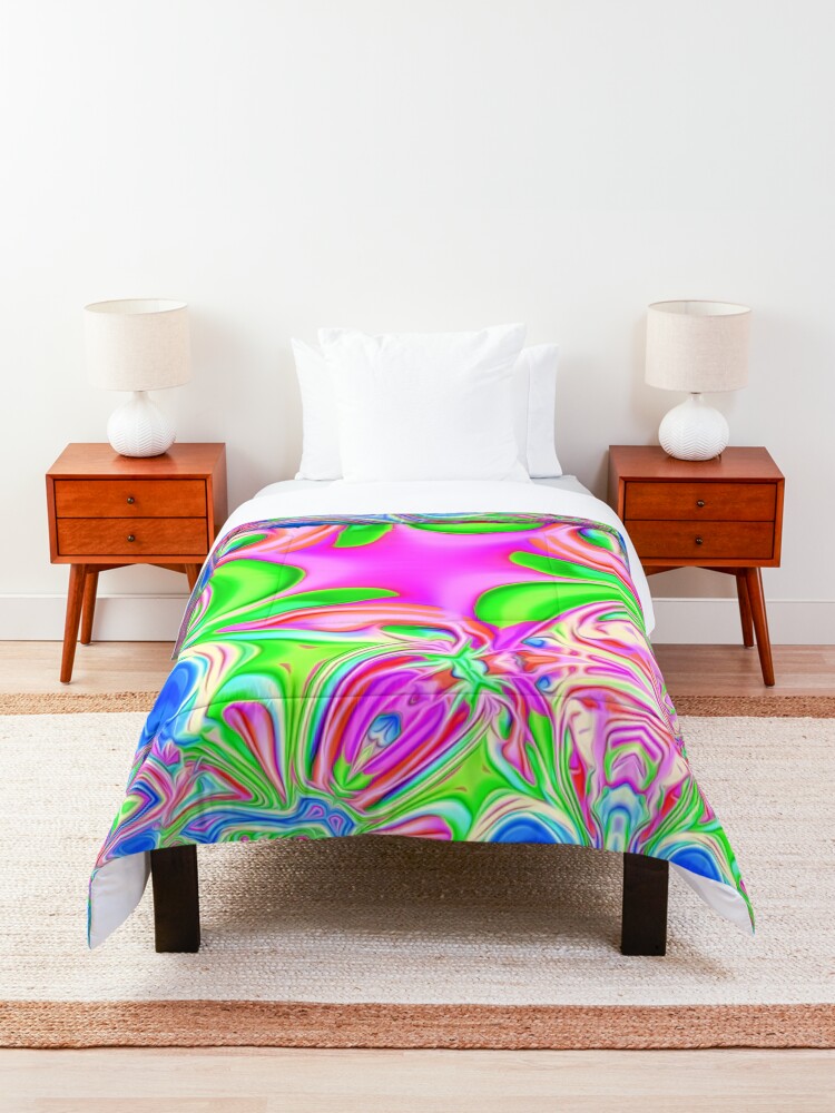 Alternate view of Colors, funky, funky! Comforter
