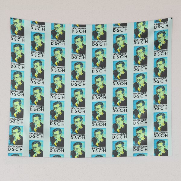 Item preview, Dimitri Shostakovich DSCH in blue designed and sold by Johnieclaire.