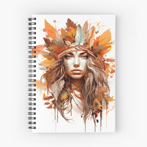 Item preview, Nature outumn girl with leaves designed and sold by naatala.