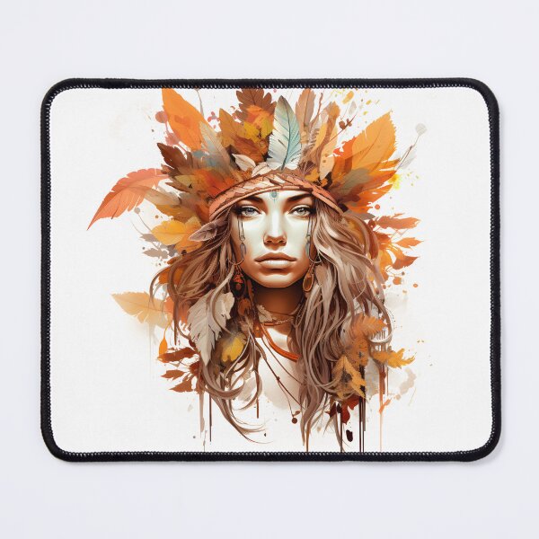 Item preview, Nature outumn girl with leaves designed and sold by naatala.