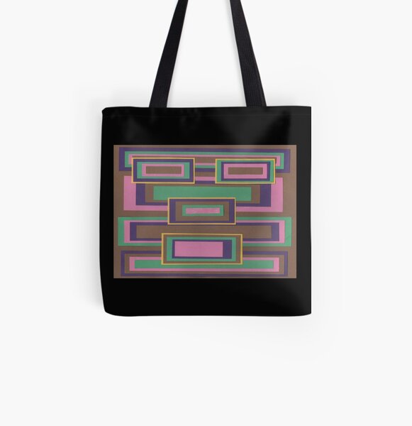 I Hit Big (Facemadics abstract face colorful contemporary) All Over Print Tote Bag