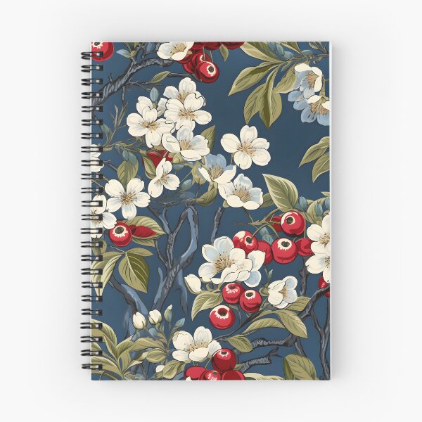 Item preview, Delicate White Apple Blossoms, symbolizing the tree's previous stages of growth, are incorporated in the painting along with harvest-ready apples—Early Fall Colors, Autumn Design, Seamless Pattern designed and sold by ignasirus.