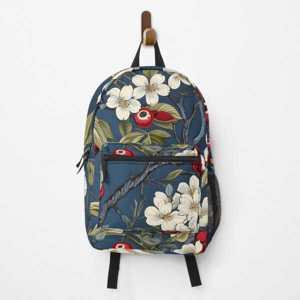 Item preview, Delicate White Apple Blossoms, symbolizing the tree's previous stages of growth, are incorporated in the painting along with harvest-ready apples—Early Fall Colors, Autumn Design, Seamless Pattern designed and sold by ignasirus.