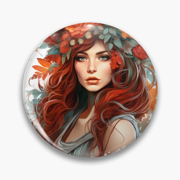 Item preview, Nature outumn girl with colorfull leaves designed and sold by naatala.