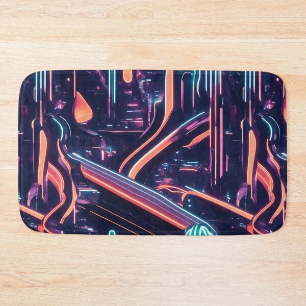 Item preview, Metropolis at night, neon lights, transportation designed and sold by CoolPixels.