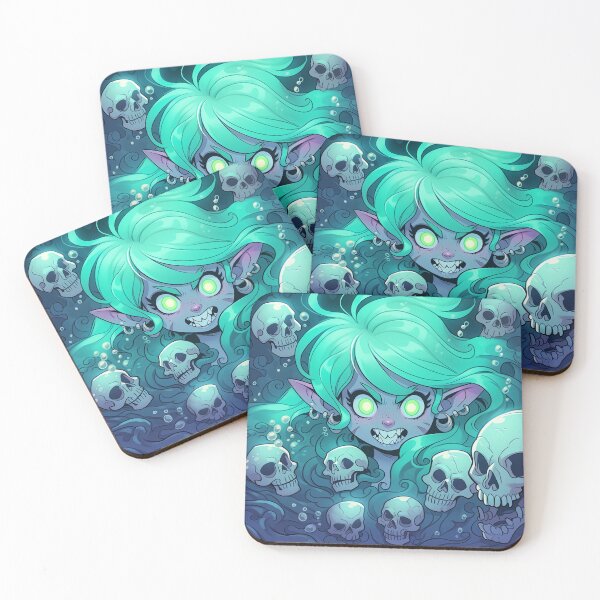 Item preview, Angry Skull Demon Anime Girl designed and sold by bubblegoth.