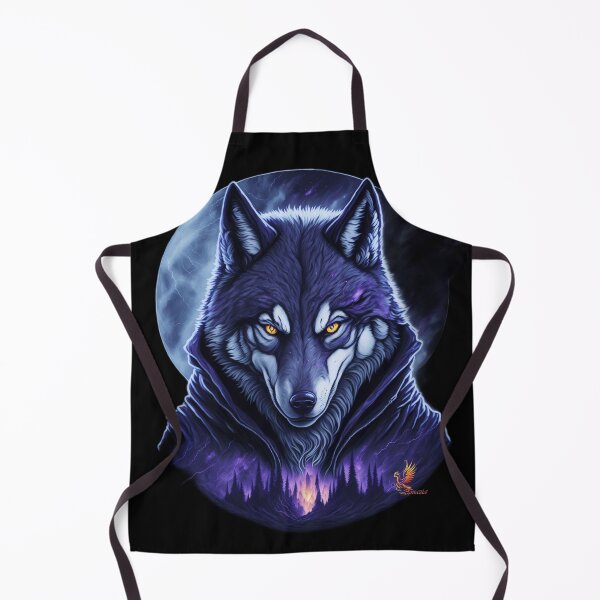 Item preview, Great Wolf Wearing Cool Jacket (Black) designed and sold by AmaziaCo.