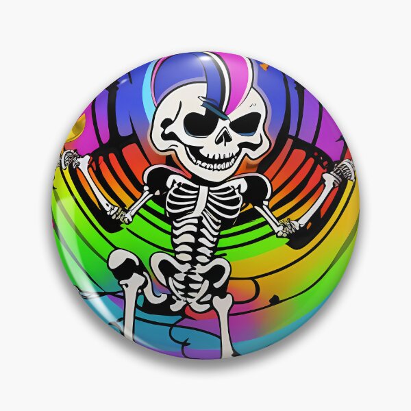 Item preview, Dancing skeleton rainbow colors designed and sold by TaevasDesign.
