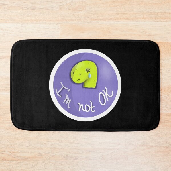 Item preview, I’m not Ok Dino Sticker 	 designed and sold by RoughSwallow.