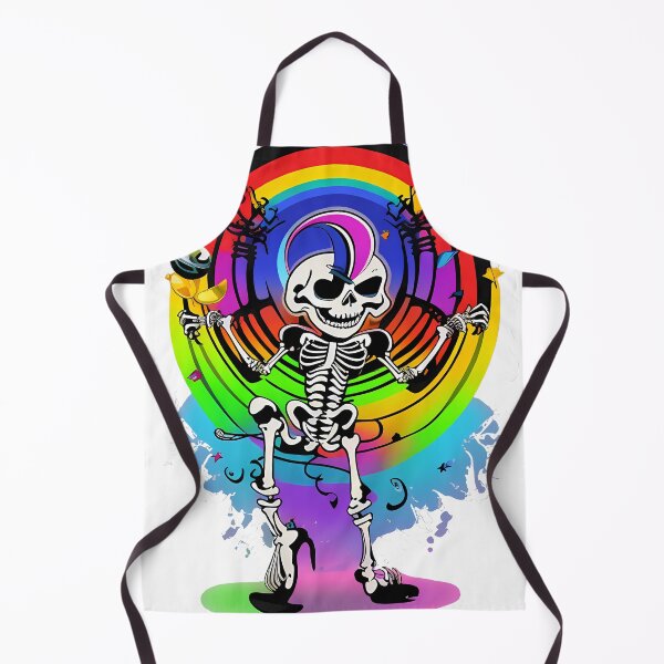 Item preview, Dancing skeleton rainbow colors designed and sold by TaevasDesign.