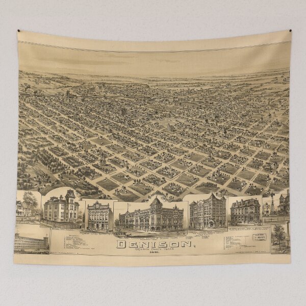 Item preview, Denison, Texas (1891) designed and sold by allhistory.