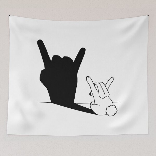 Item preview, Rabbit Rock and Roll Hand Shadow   	 designed and sold by ylodecdtv11.