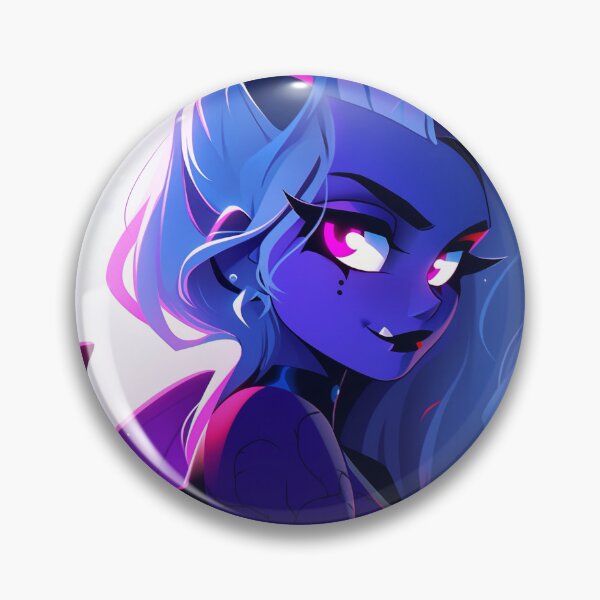 Item preview, Adorable Purple Demon Anime Girl in the Moonlight designed and sold by bubblegoth.