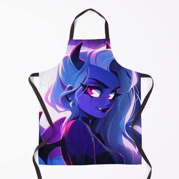 Item preview, Adorable Purple Demon Anime Girl in the Moonlight designed and sold by bubblegoth.