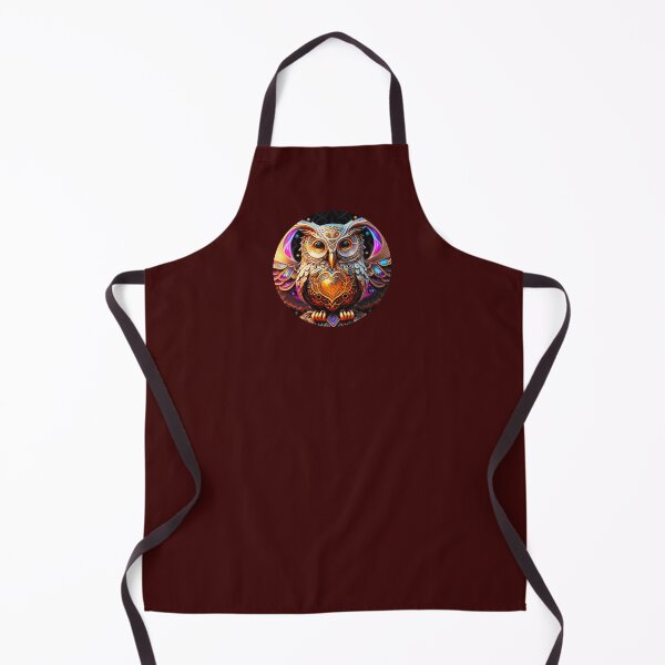 Item preview, Owl motif in gold, silver and turquoise metal design. designed and sold by run-rotee.