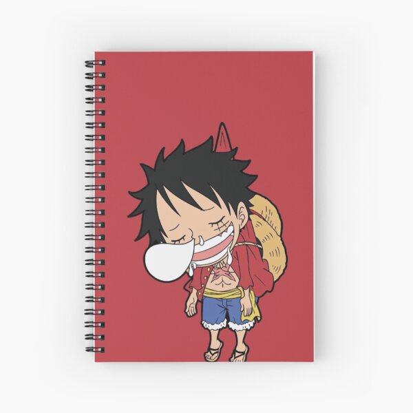 Pastele Luffy One Piece Film Red Custom Spiral Notebook Ruled Line