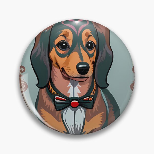 Item preview, spotted dachshund heart drawing designed and sold by TaevasDesign.