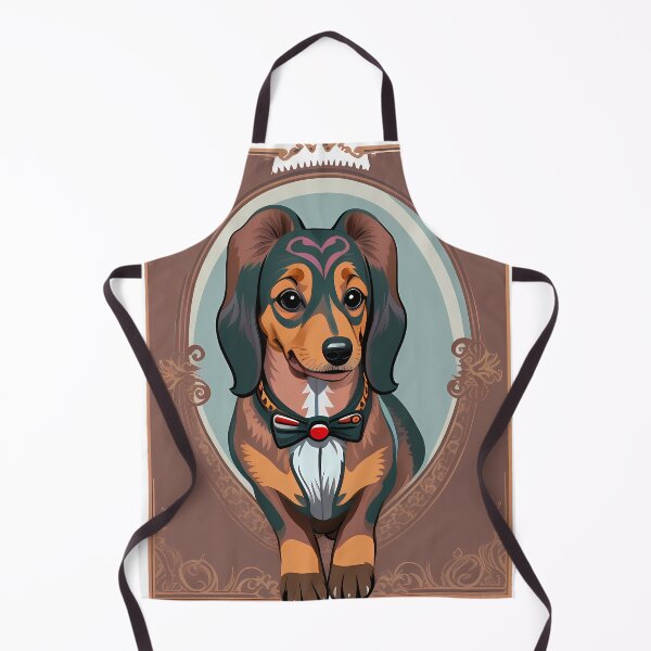 Item preview, spotted dachshund heart drawing designed and sold by TaevasDesign.