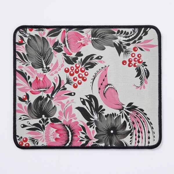 Item preview, Pink bird in Petrykivka painting by Béatrice Bisiaux designed and sold by BEATRICE BISIAUX.