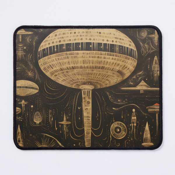 Item preview, Alien Space Ship Mural designed and sold by Je-we.