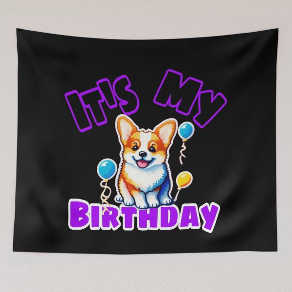 Item preview, Corgi it's my birthday  designed and sold by Roxburylane.