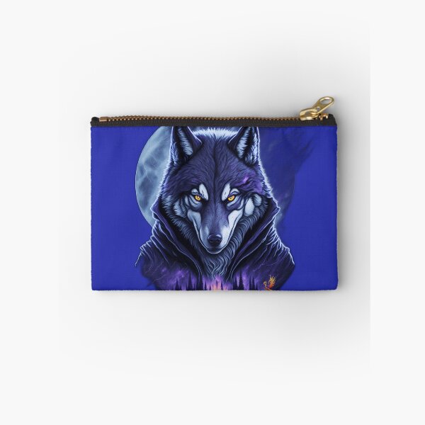 Item preview, Great Wolf Wearing Cool Jacket (Blue) designed and sold by AmaziaCo.