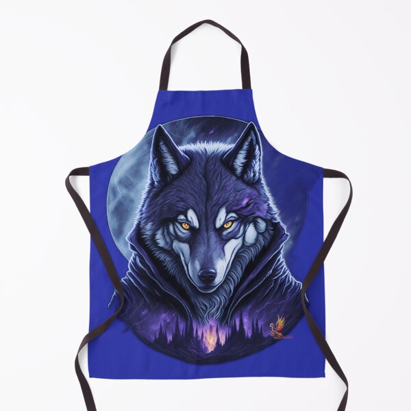 Item preview, Great Wolf Wearing Cool Jacket (Blue) designed and sold by AmaziaCo.