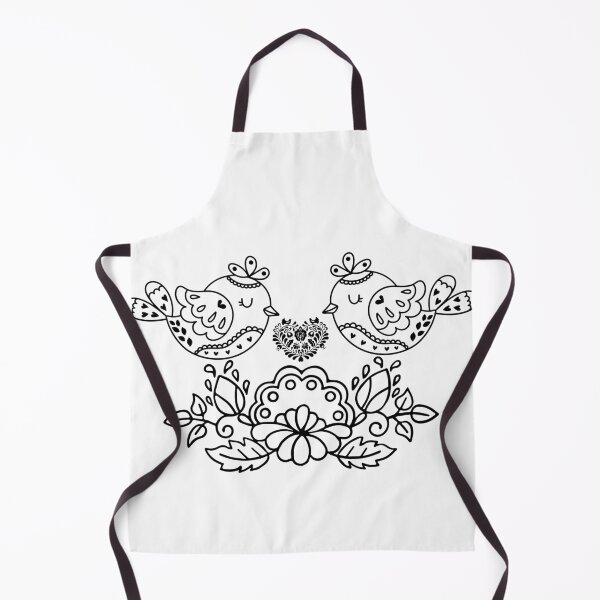 Item preview, Kalocsai folk art flowers and birds Black designed and sold by Kormix.