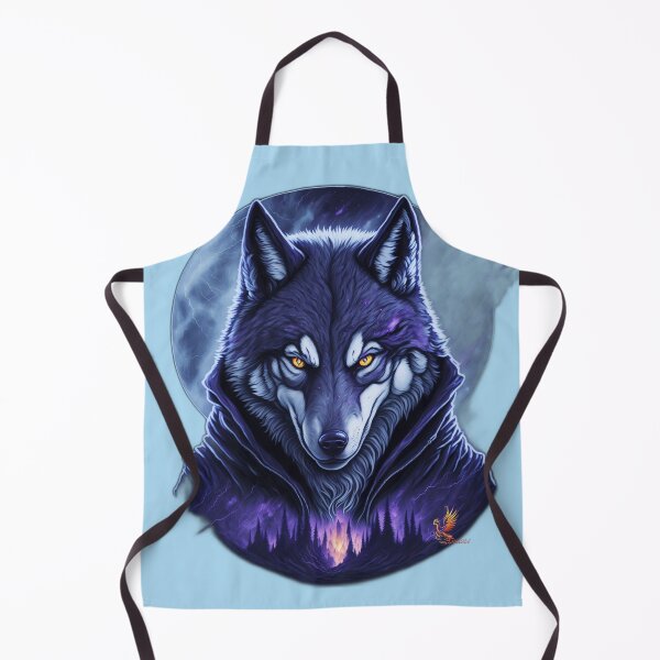 Item preview, Great Wolf Wearing Cool Jacket (Light Blue) designed and sold by AmaziaCo.
