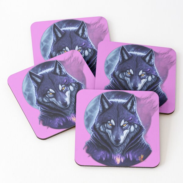 Item preview, Great Wolf Wearing Cool Jacket (Pink) designed and sold by AmaziaCo.