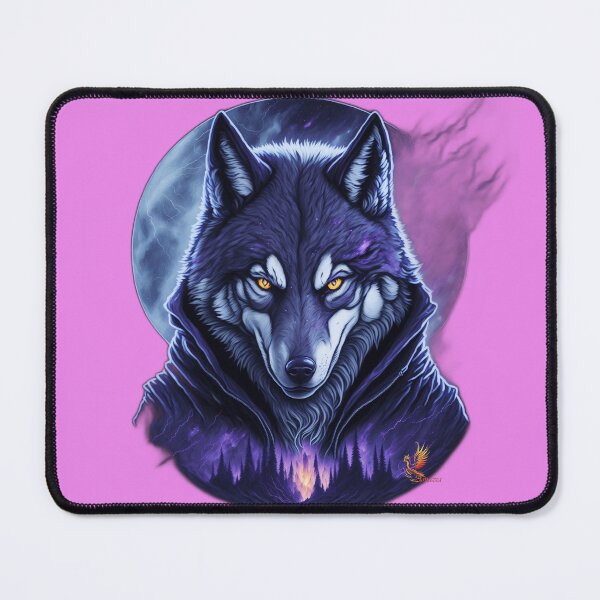 Item preview, Great Wolf Wearing Cool Jacket (Pink) designed and sold by AmaziaCo.