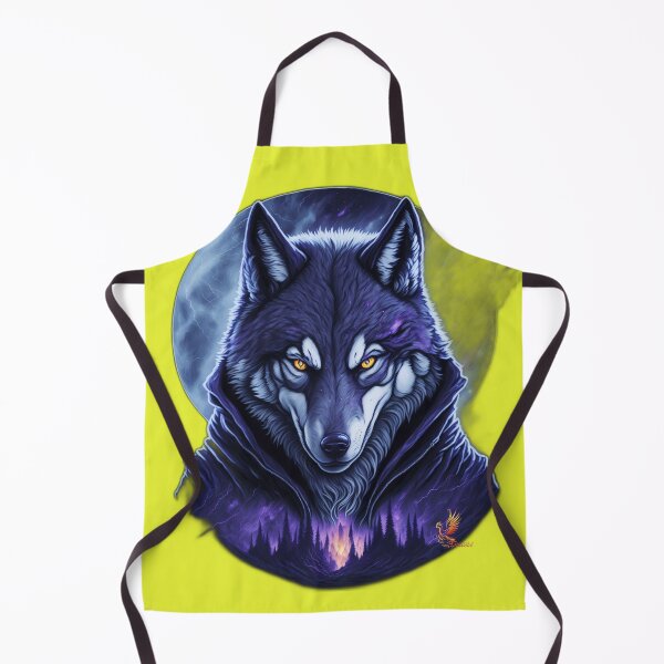 Item preview, Great Wolf Wearing Cool Jacket (Yellow) designed and sold by AmaziaCo.
