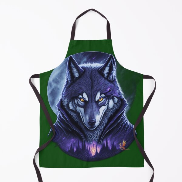 Item preview, Great Wolf Wearing Cool Jacket (Dark Green) designed and sold by AmaziaCo.