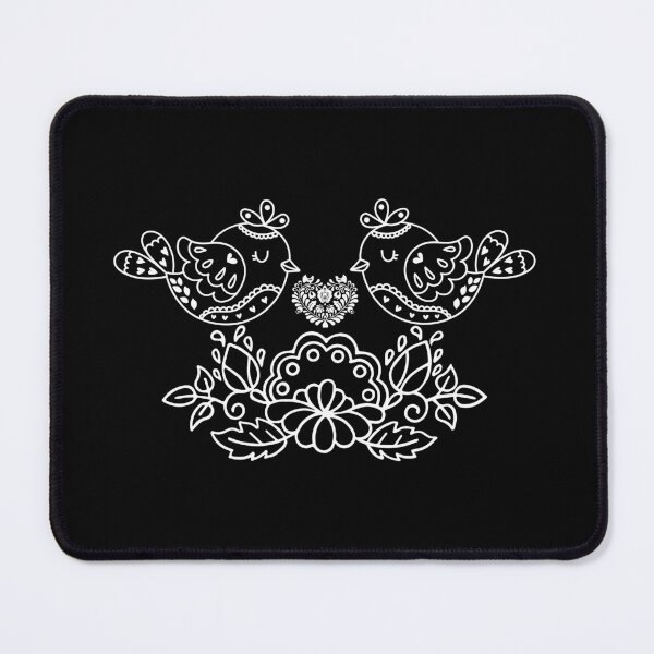 Item preview, Kalocsai folk art flowers and birds White designed and sold by Kormix.