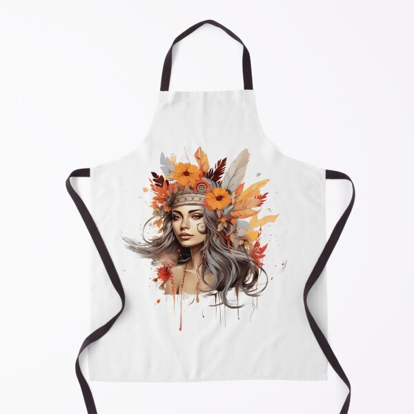 Item preview, Nature outumn girl with leaves and flowers designed and sold by naatala.