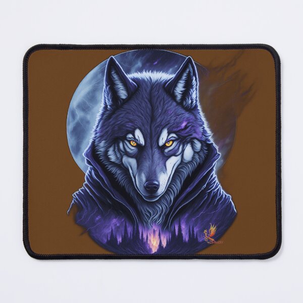 Item preview, Great Wolf Wearing Cool Jacket (Brown) designed and sold by AmaziaCo.