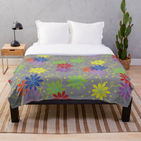 Item preview, Flowers and Swirls with Silver Grey Background - Autumn/Winter Range designed and sold by Aureusglow.