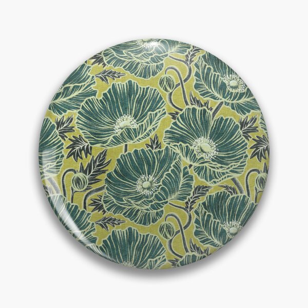 Item preview, Fresh Wild Poppies in Lime and Green on Chartreuse  designed and sold by micklyn.