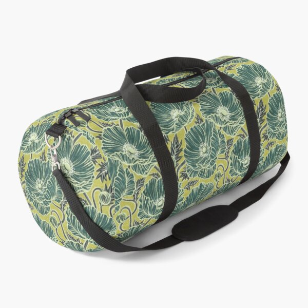 Item preview, Fresh Wild Poppies in Lime and Green on Chartreuse  designed and sold by micklyn.