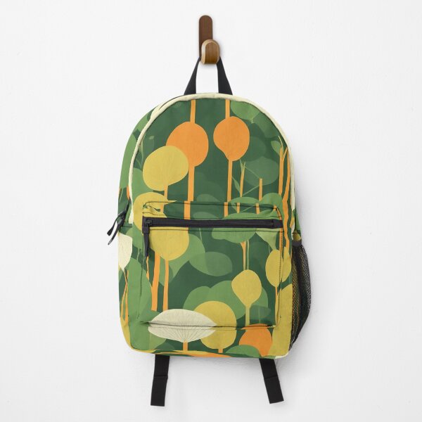 Item preview, Shinrin yoku, simple lines, green and orange designed and sold by CoolPixels.