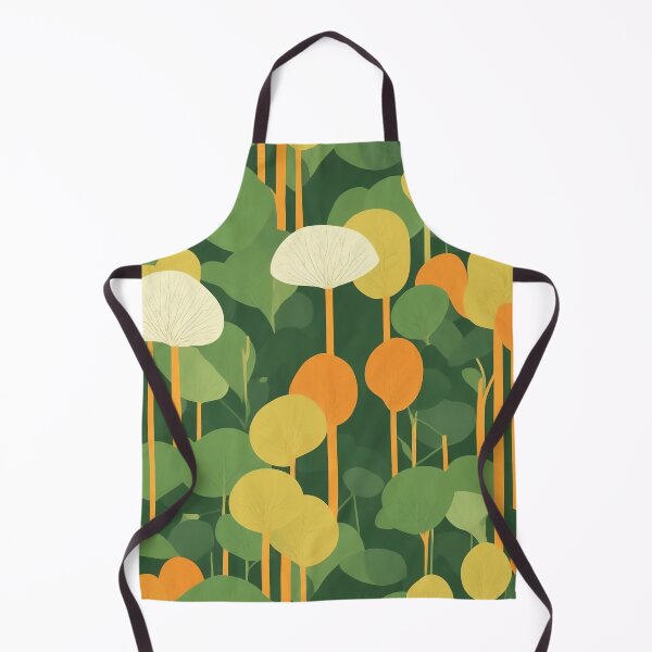 Item preview, Shinrin yoku, simple lines, green and orange designed and sold by CoolPixels.