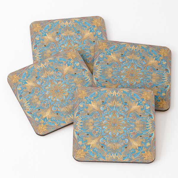 Item preview, Gold and blue paint pattern designed and sold by DRAGONFIASCO.
