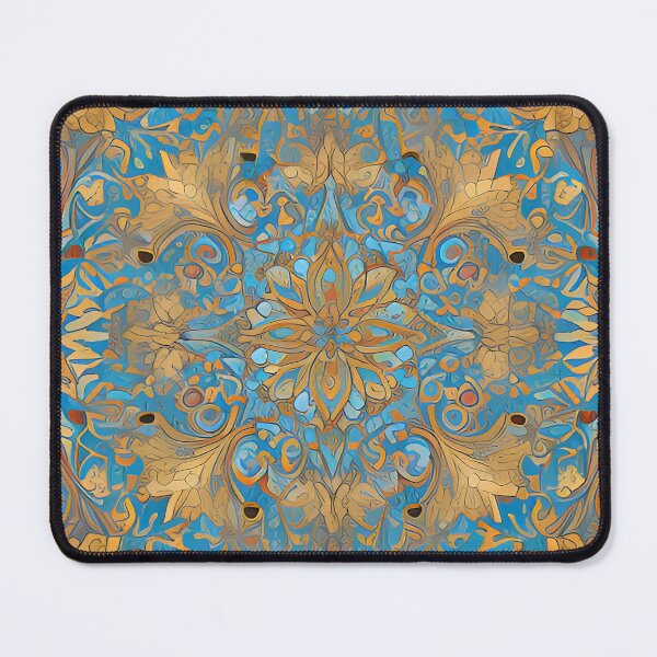 Item preview, Gold and blue paint pattern designed and sold by DRAGONFIASCO.