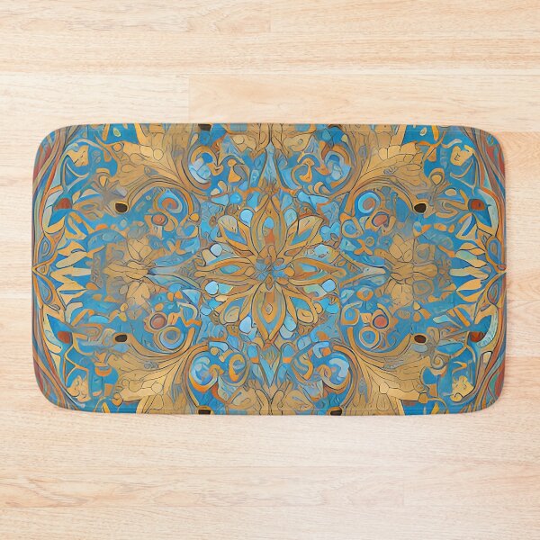 Item preview, Gold and blue paint pattern designed and sold by DRAGONFIASCO.