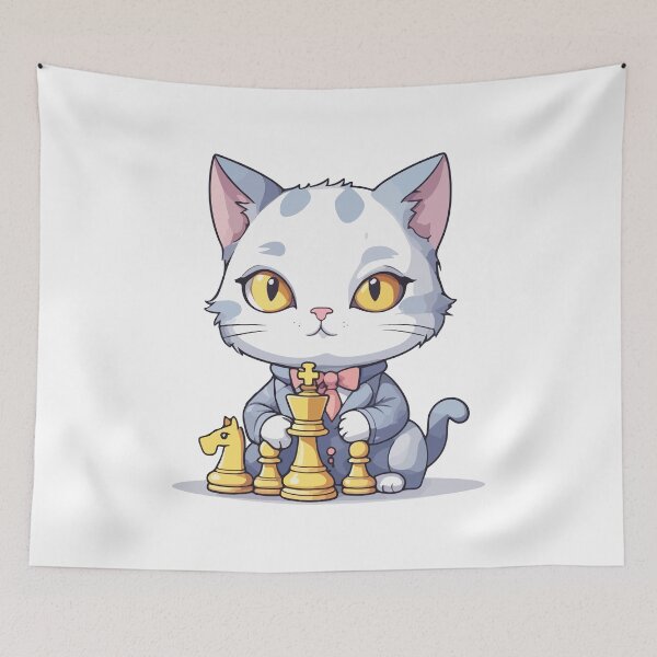Item preview, Cute Kitty Playing Chess designed and sold by Ridaelb.