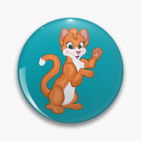 Item preview, Cute Waving Bright Orange Ginger Kitten  designed and sold by Deborah Camp.